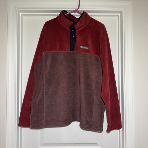 Columbia Men's XL Steens Mountain Pullover Fleece Jacket 1/4 Button Up Collared - Picture 5 of 8